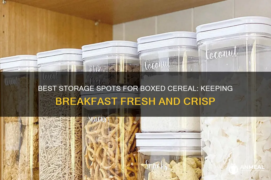 where is an appropriate place to store boxed breakfast cereal