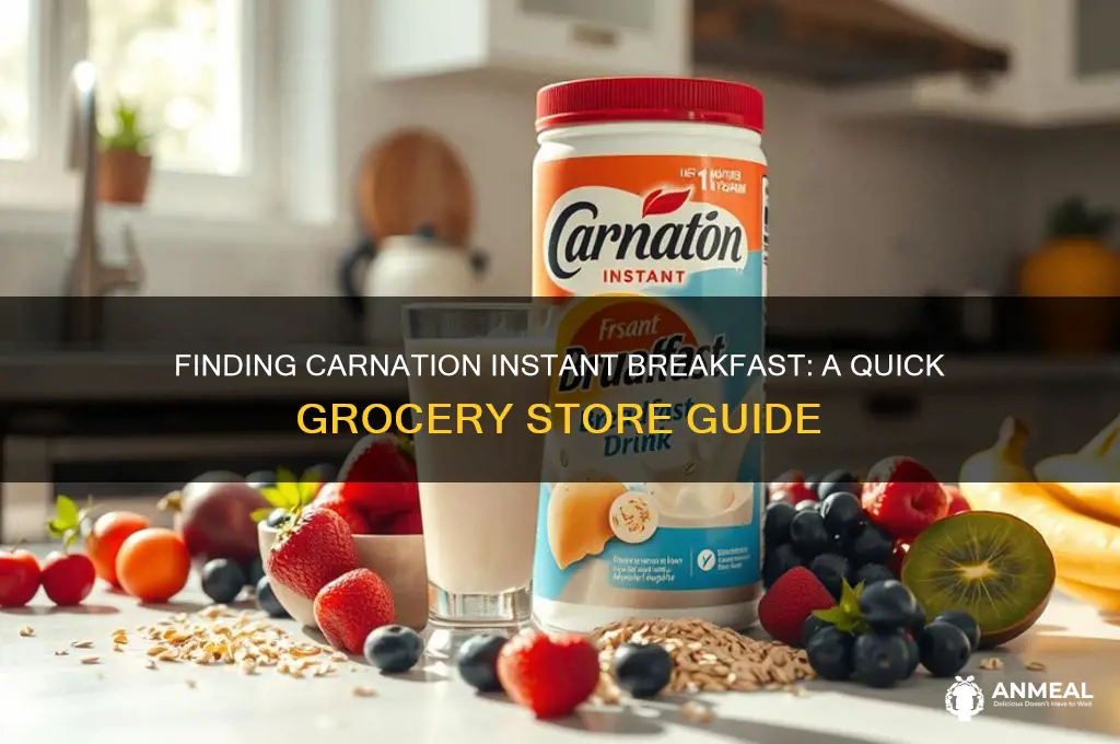 where is carnation instant breakfast in grocery store