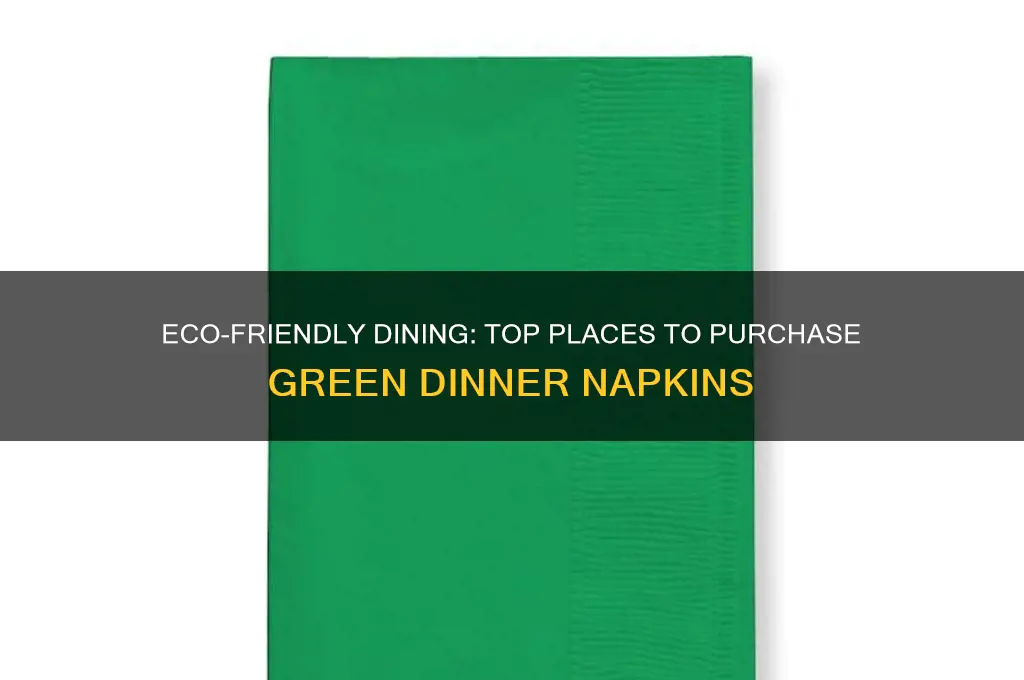 where to buy green dinner napkins