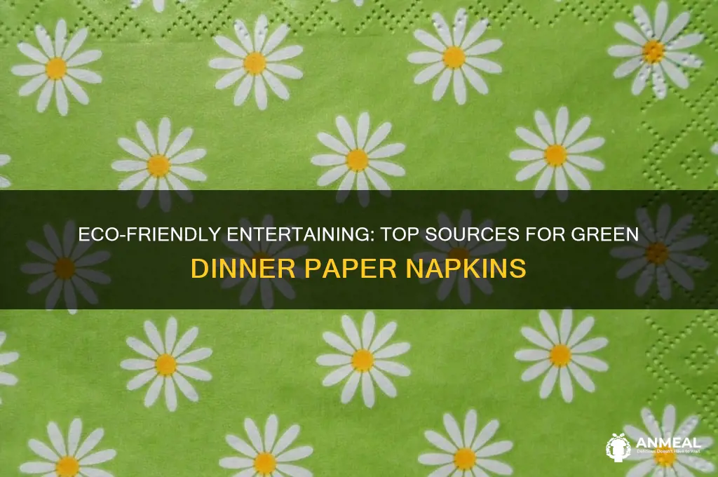 where to buy green dinner paper napkins
