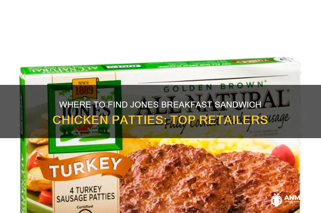 where to buy jones breakfast sandwich patties chicken