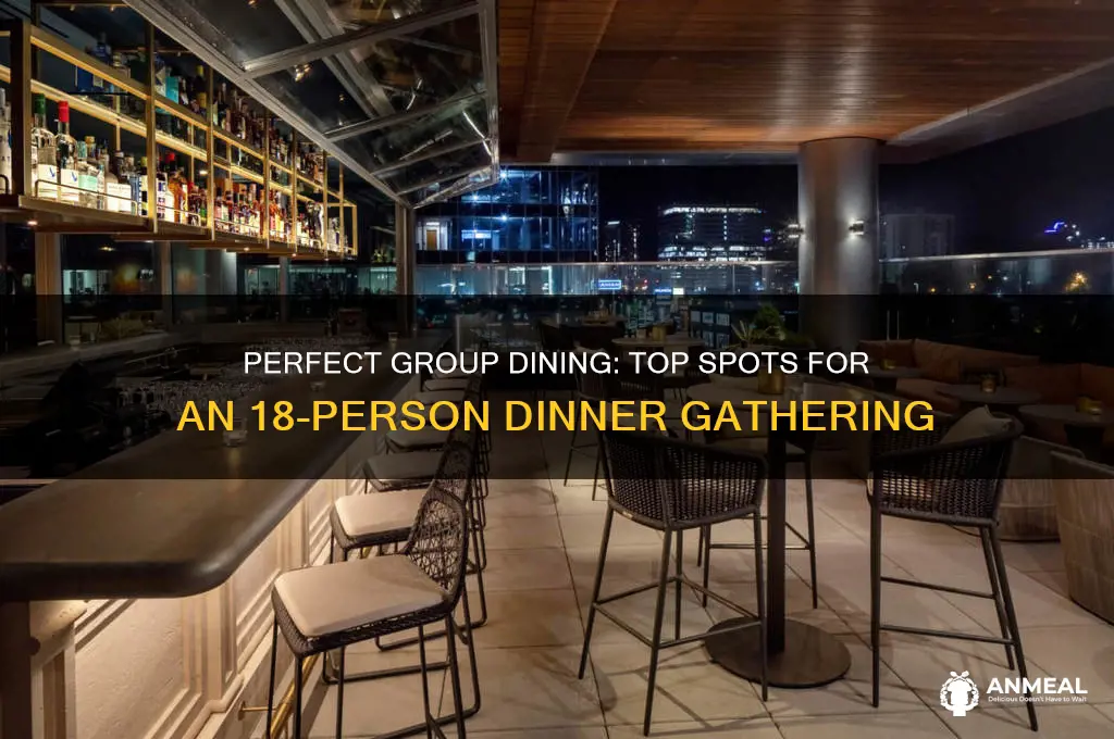 where to have dinner for 18