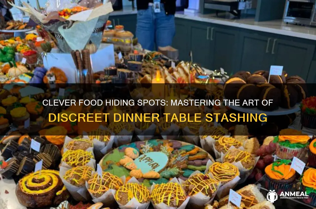 where to hide food at the dinner table