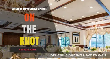 The Knot Dinner Options: Where to Input Your Menu Choices