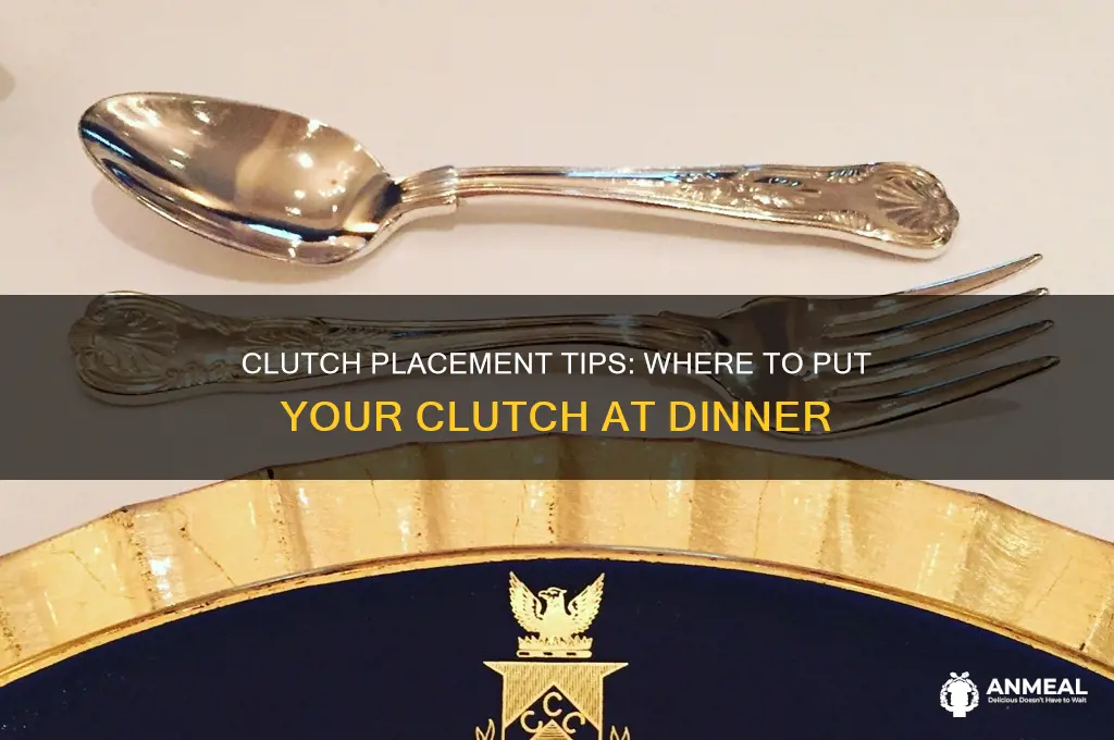 where to put clutch at dinner