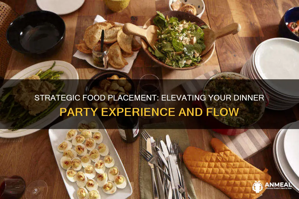 where to put the food at a dinner party