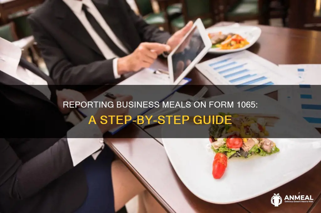 where to report dinner on 1065