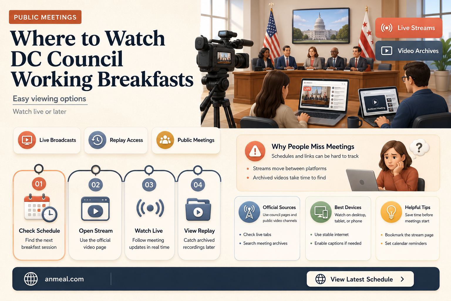 are the dc council working breakfasts live streamed