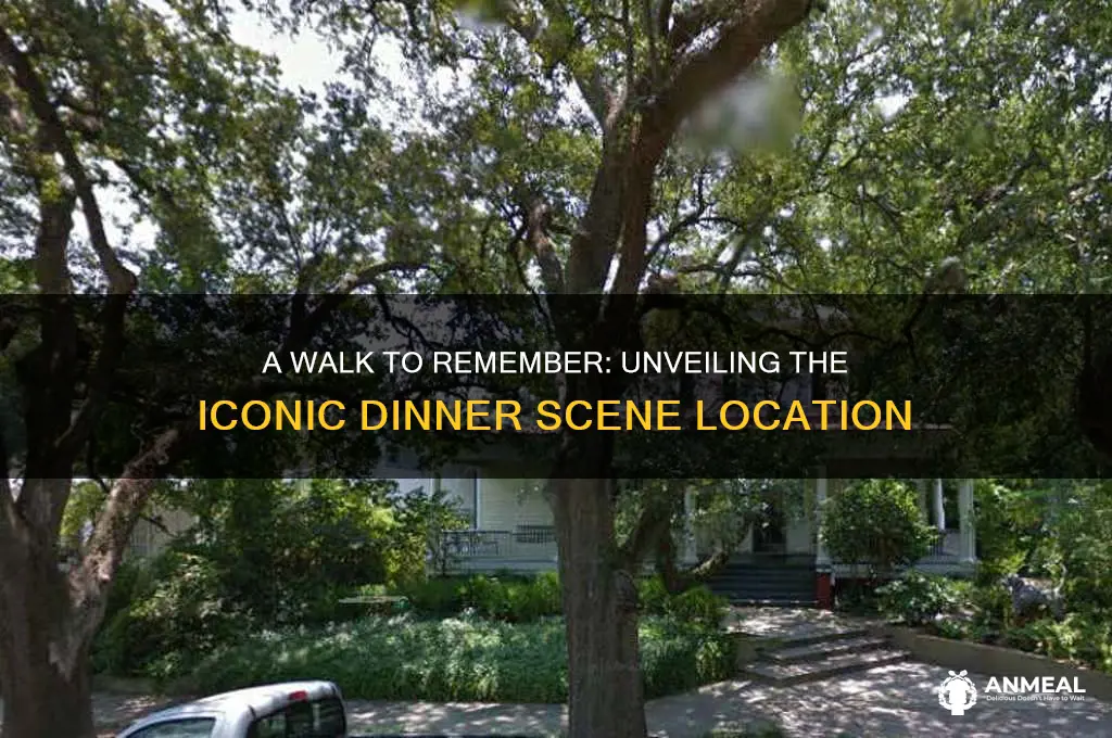 where was a walk to remember dinner scene