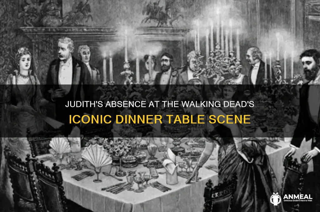 where was judith in the walking dead dinner table