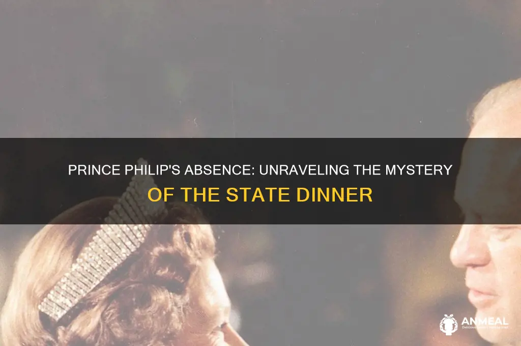where was prince phiip for the state dinner