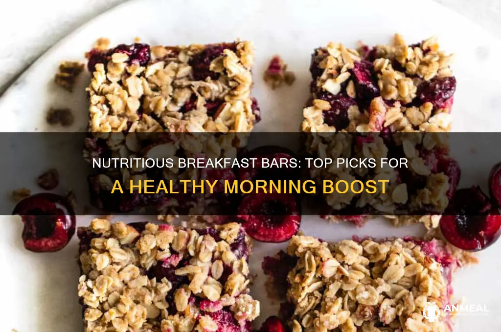 which are the healthiest breakfast bars