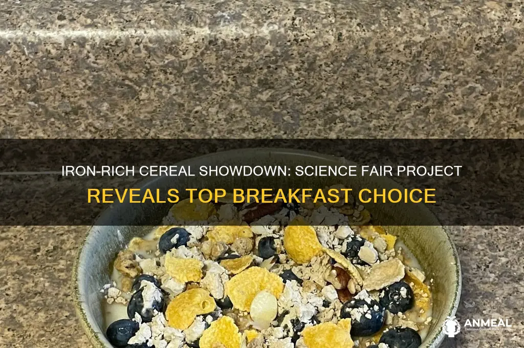 which breakfast cereal has the most iron science fair project