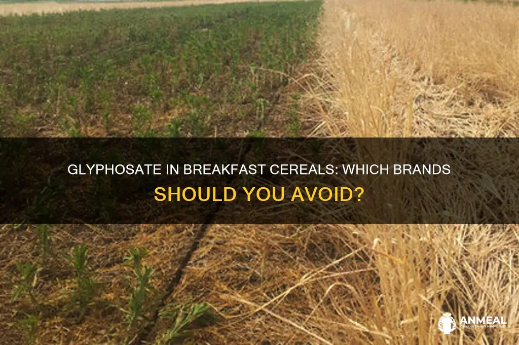 which breakfast cereals contain glyphosate