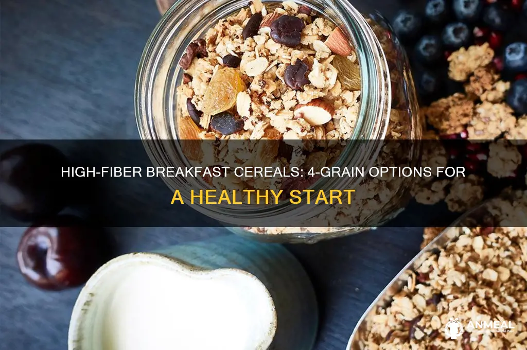 which breakfast cereals have 4 grains of fiber