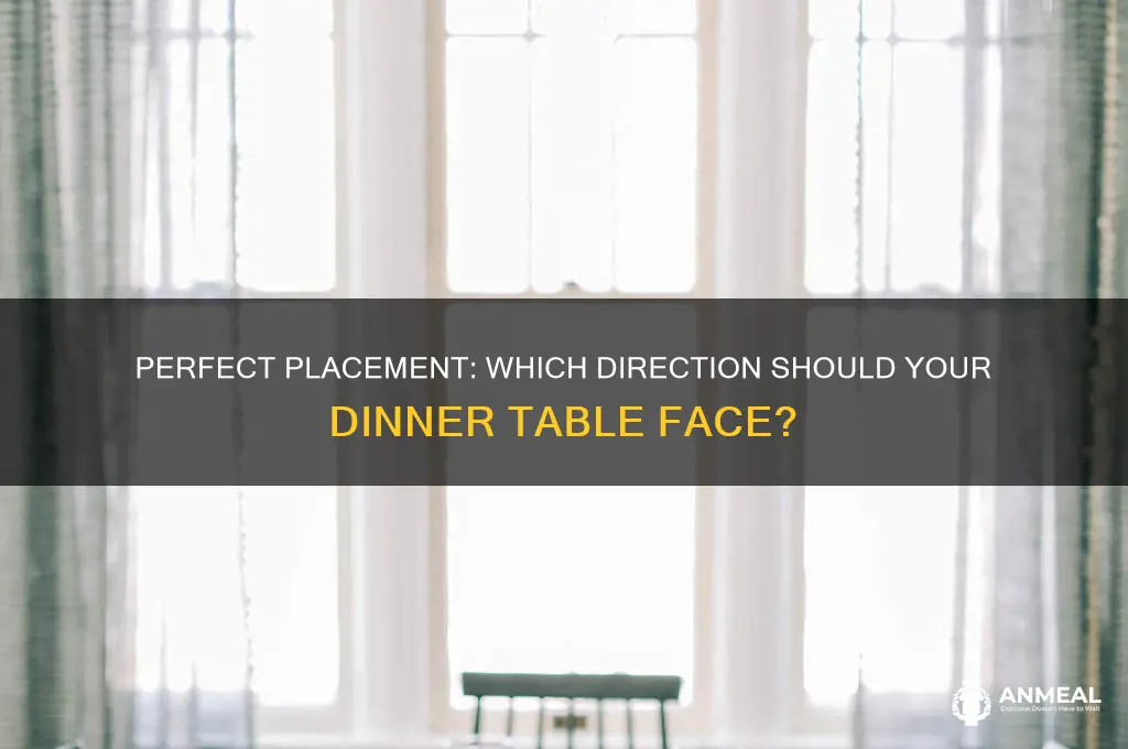 which direction to put dinner table