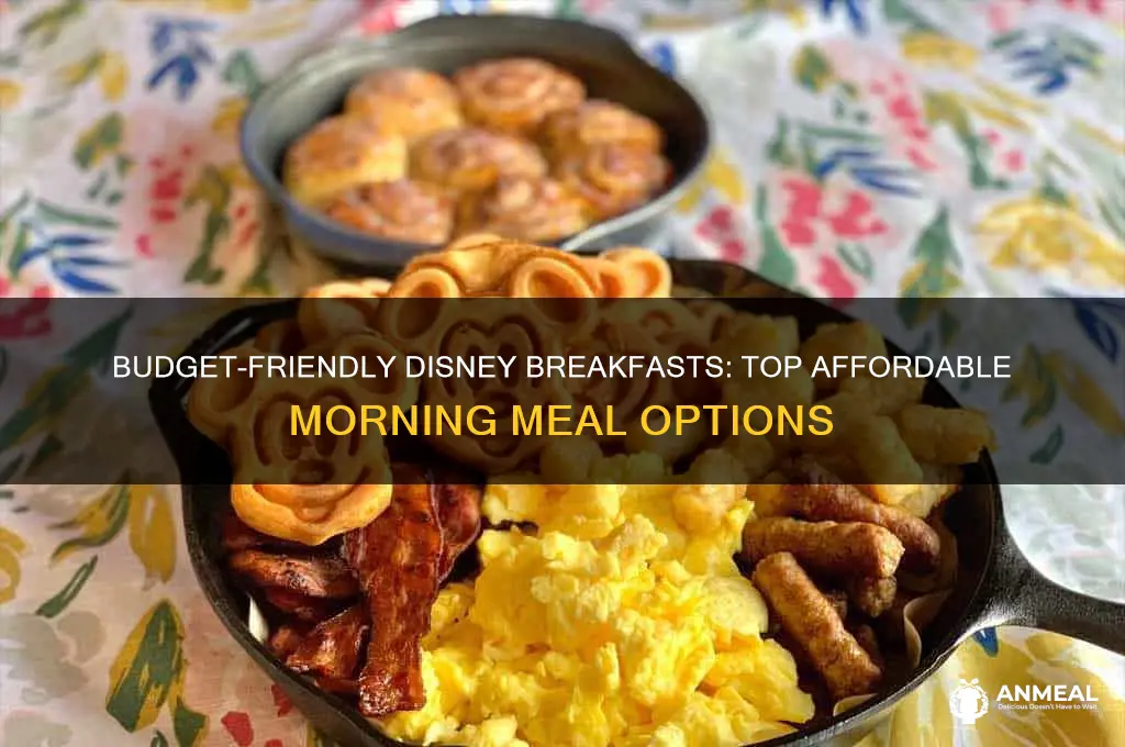 which disney breakfasts are the cheapest