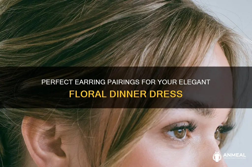 which earrings for floral dinner dress