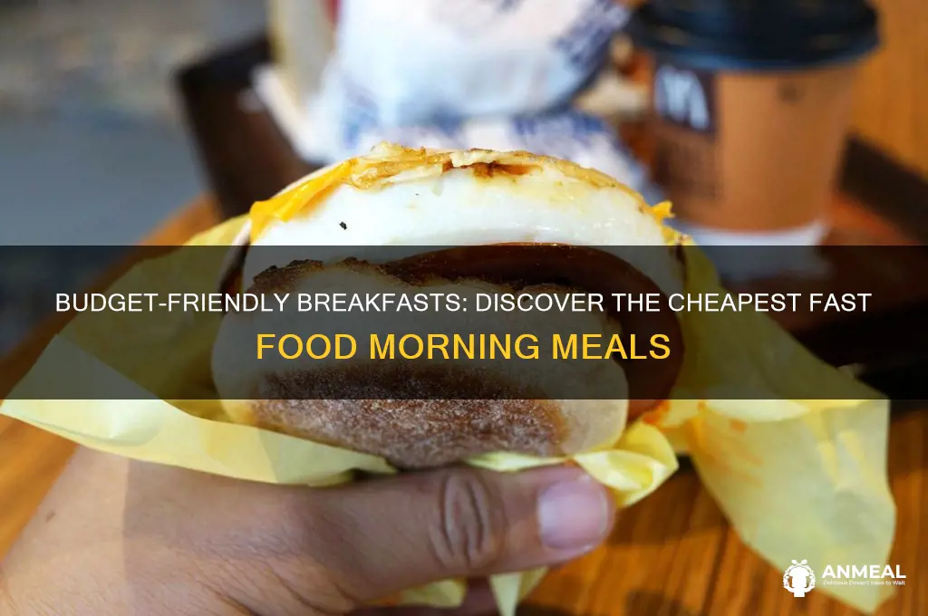 which fast food has the cheapest breakfast