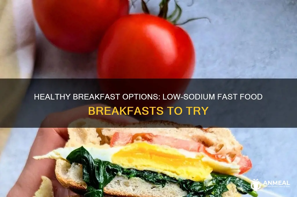 which fast food restaurants have low sodium breakfasts