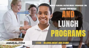 Which Federal Department Oversees School Breakfast and Lunch Programs?