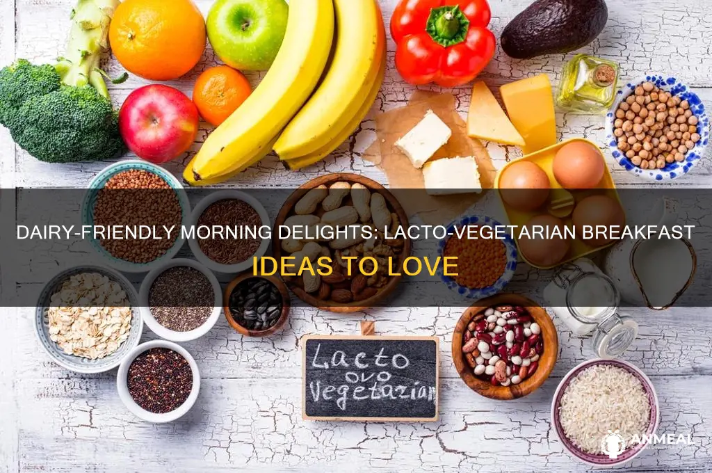 which foods would a lacto vegetarian choose for breakfast