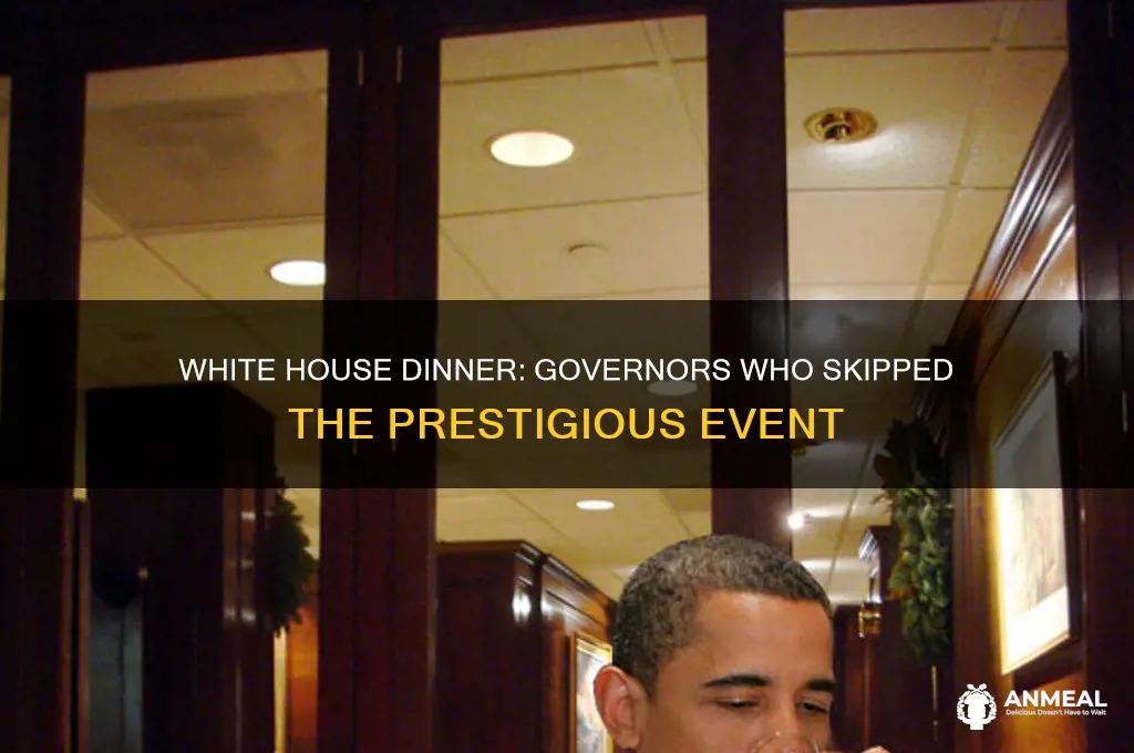 which govenors did not attend white house dinner