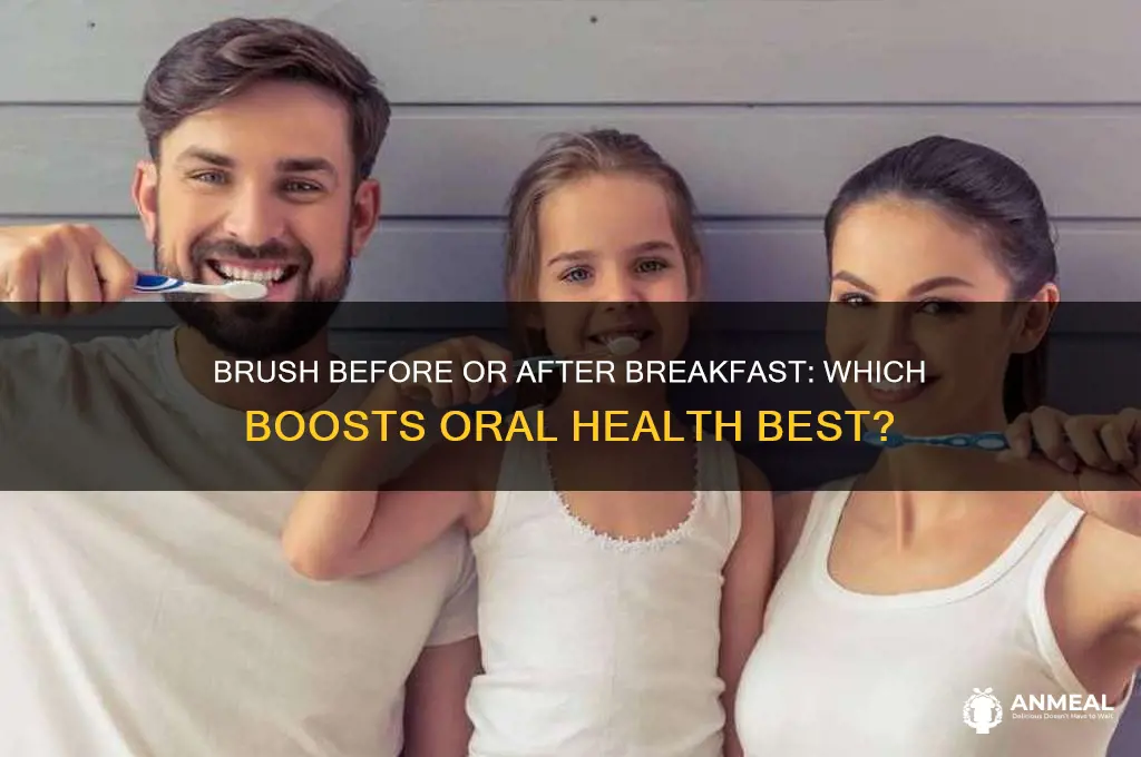which is better brush teeth before after breakfast