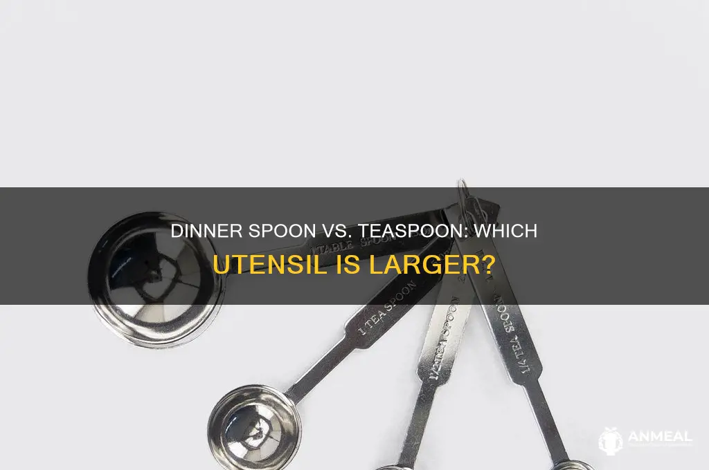 which is larger dinner spoon or teaspoon
