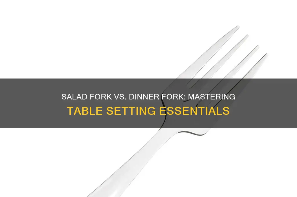which is salad fork and a dinner fork