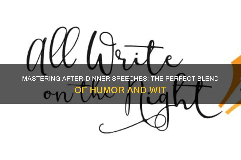 which is the best focus of after dinner speech humor