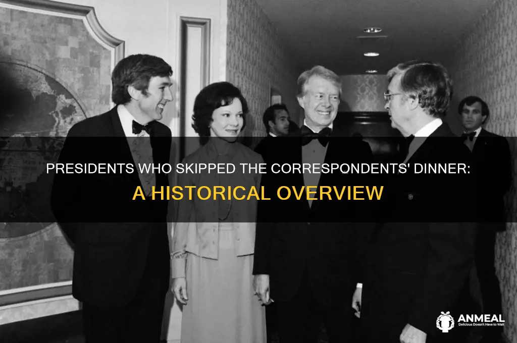 which oresidents have skipped the corraspondits dinner in the past