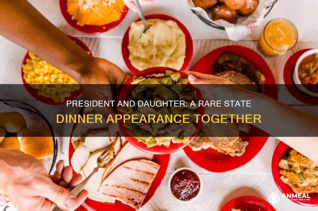 which president attended state dinner with his daughter
