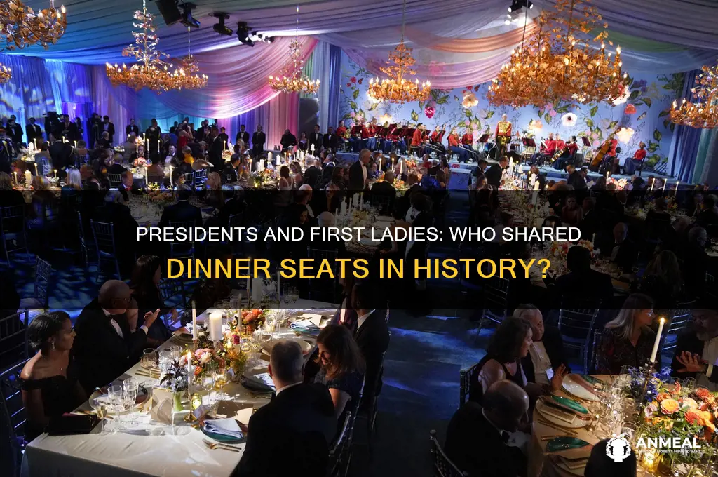 which president sat next to his wife at dinner