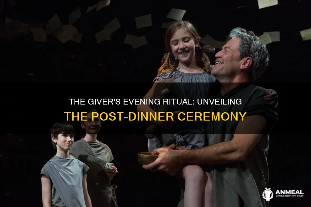 which ritual takes place after dinner in the giver