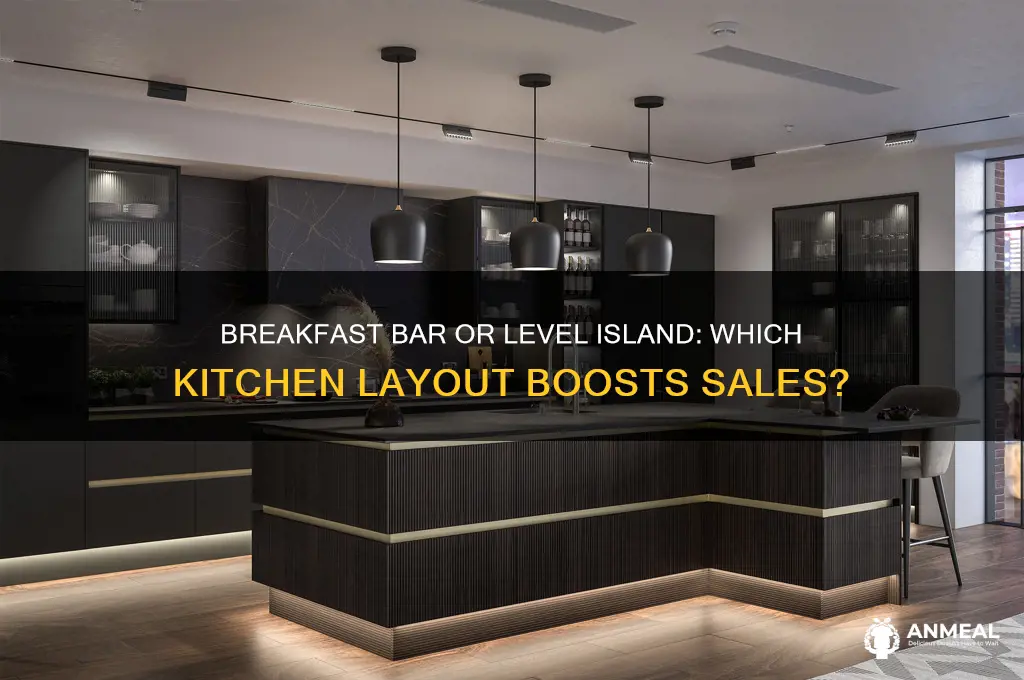 which sells better breakfast bar vs level island
