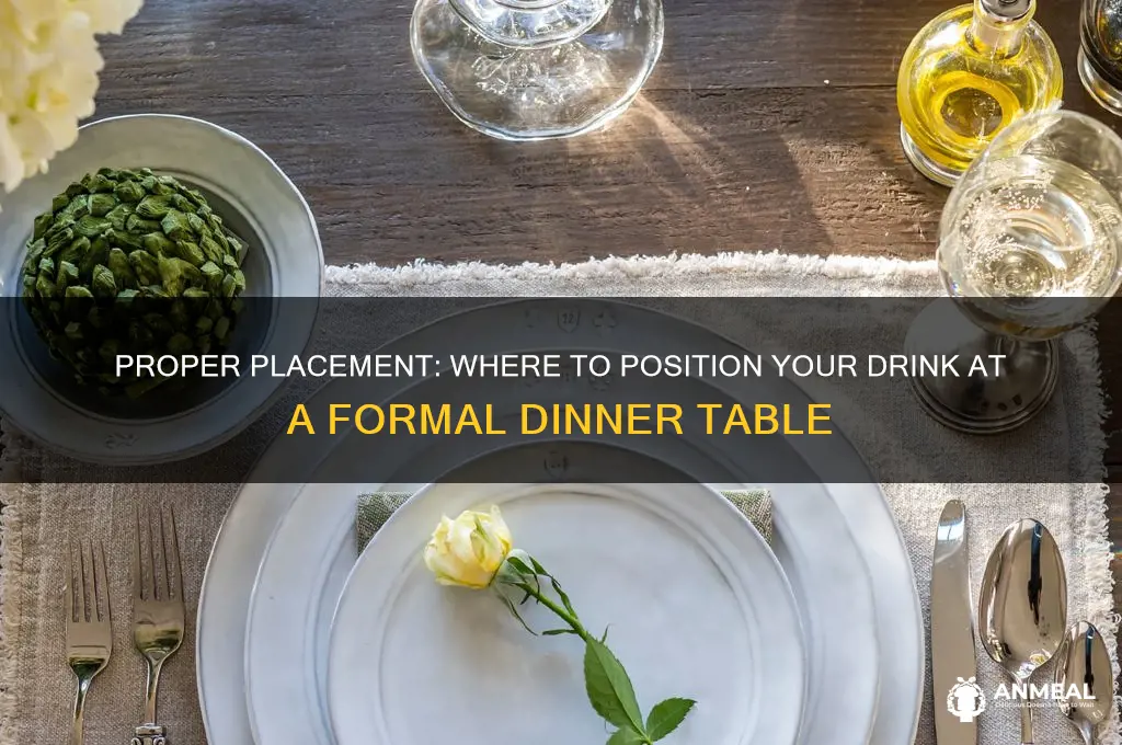 which side is your drink a formal dinner table