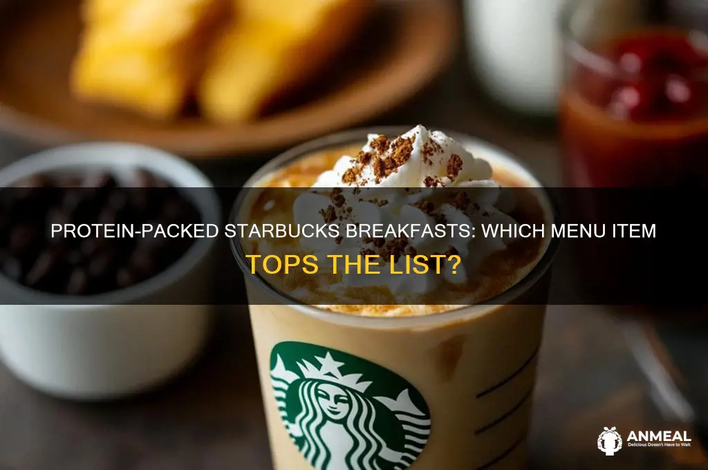 which starbucks breakfast has the most protein