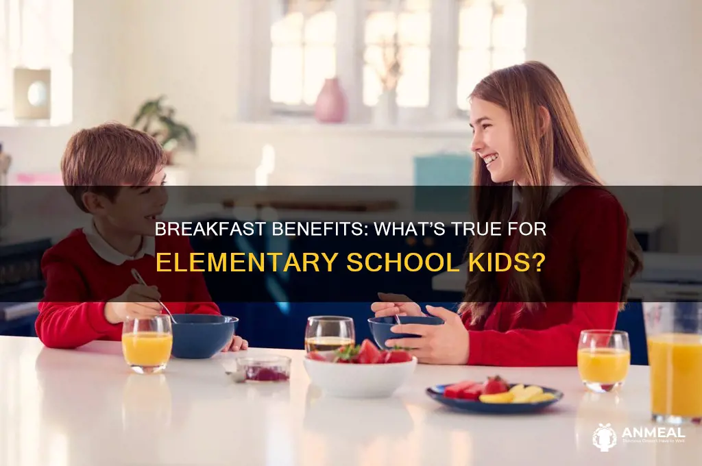 which statement about breakfast for elementary school children is correct