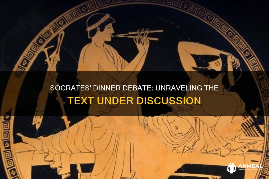 which text is socrates debating at dinner