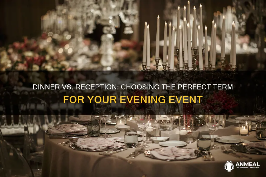 which word is better dinner or reception