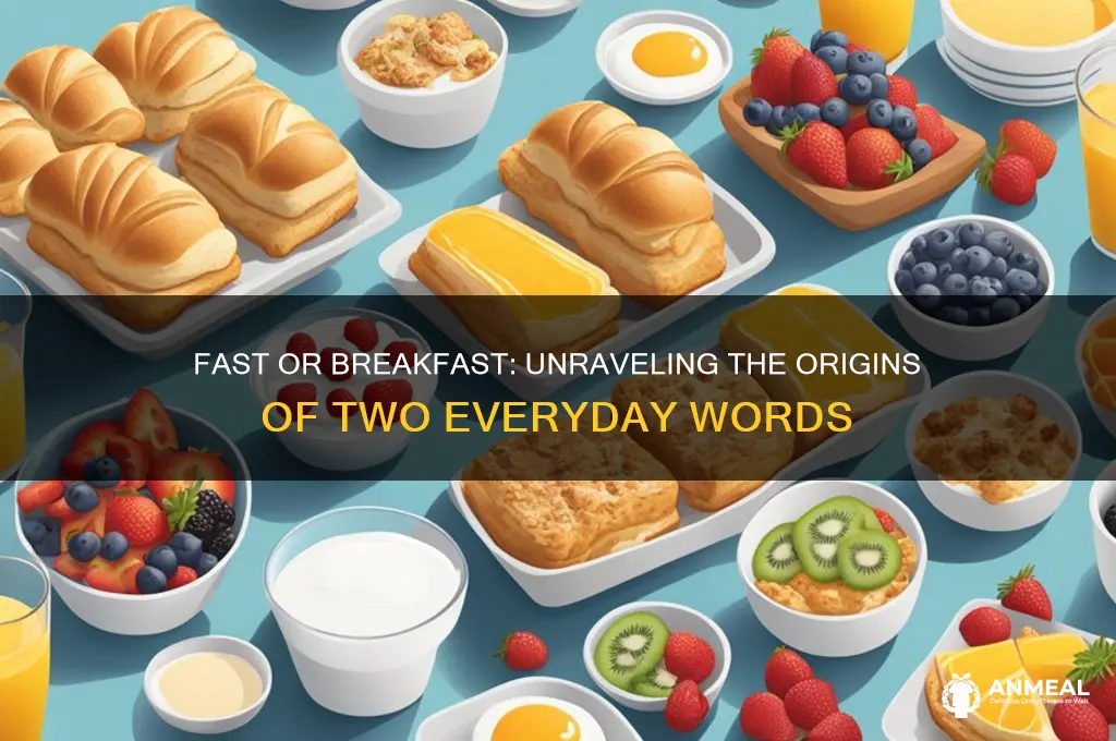 which word was invented first fast or breakfast
