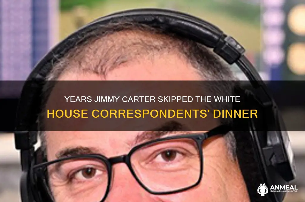 which years did carter not attend correspondence dinner