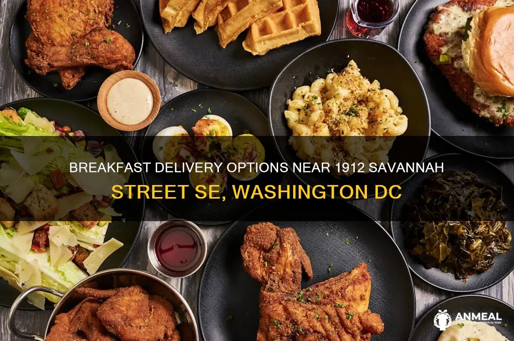 who delivers breakfast at 1912 savannah street se washington dc