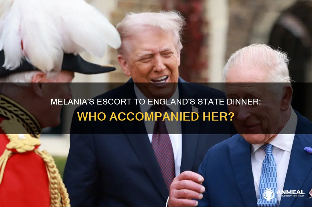 who escorted melania to state dinner in england