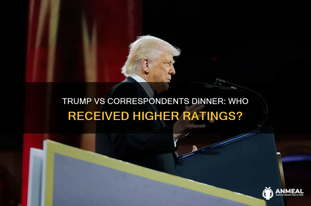 who got better rating trump vs correspondents dinner