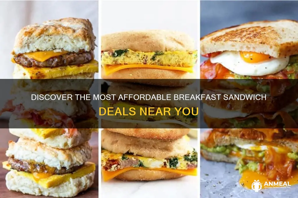 who has the cheapest breakfast sandwich
