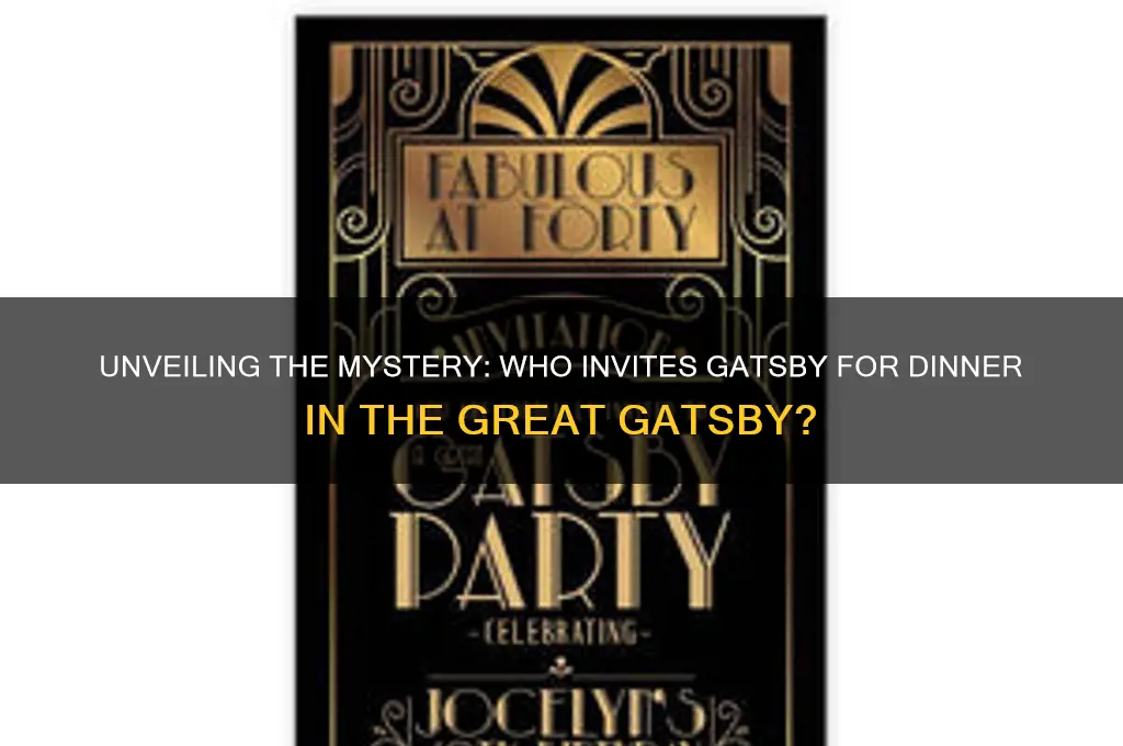 who invites gatsby for dinner