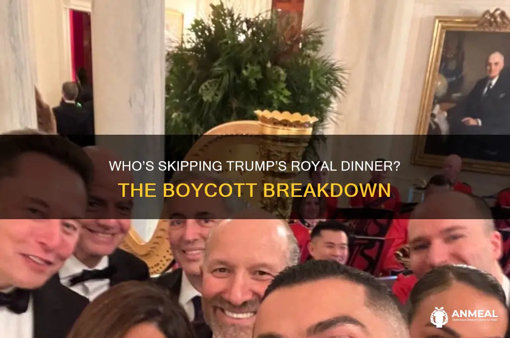 who is boycotting trump royal dinner
