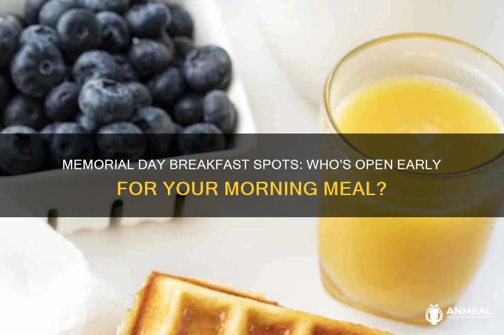 who is open for breakfast on memorial day